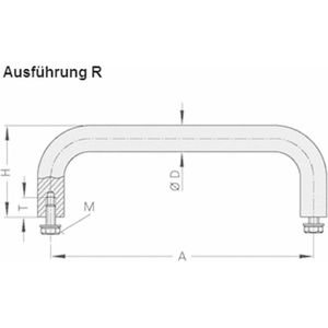 Rohde VA-08.R100.31 Handgreep Voor cilinderschroeven Zilver (l x b x h) 108 x 8 x 35 mm 1 stuk(s)