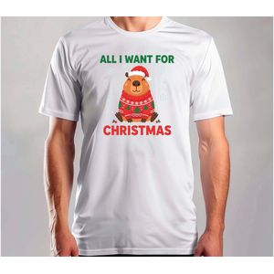 All i want for Christmas Capy - T Shirt - MerryChristmas - ChristmasVibes - Funny - Sarcasm - VrolijkKerstfeest - Kerstmis - Grappig - Sarcasme - Capybara - Capy