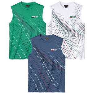 ATLAS FOR MEN - Set van 3 Mouwloze T-shirts - Polyester - Heren