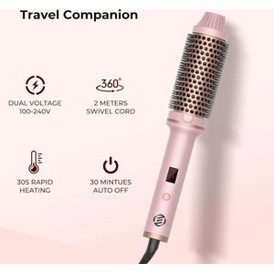 Equivera Hitte Borstel - Warmte Borstel - Hot Brush - Hitteborstel - Keramische Warmteborstel - Warmteborstel