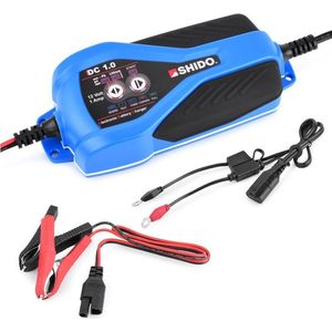 Shido DC 1.0 Auto Motor Lithium & Loodzuur Acculader 12V 1A Multi Batterij Lader Druppellader ook Canbus