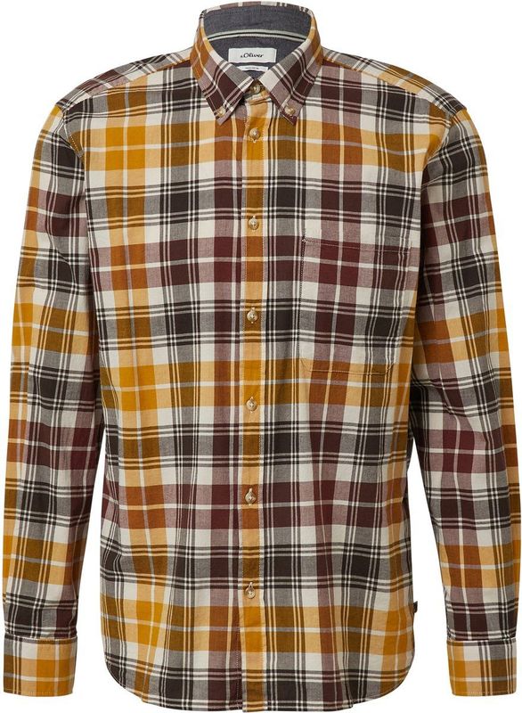 Hemd - Regular Fit - Geruit Patroon - Luchtig - Met Buttondownkraag