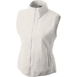 James and Nicholson Vrouwen/dames Microfleece Vest (Off-White)