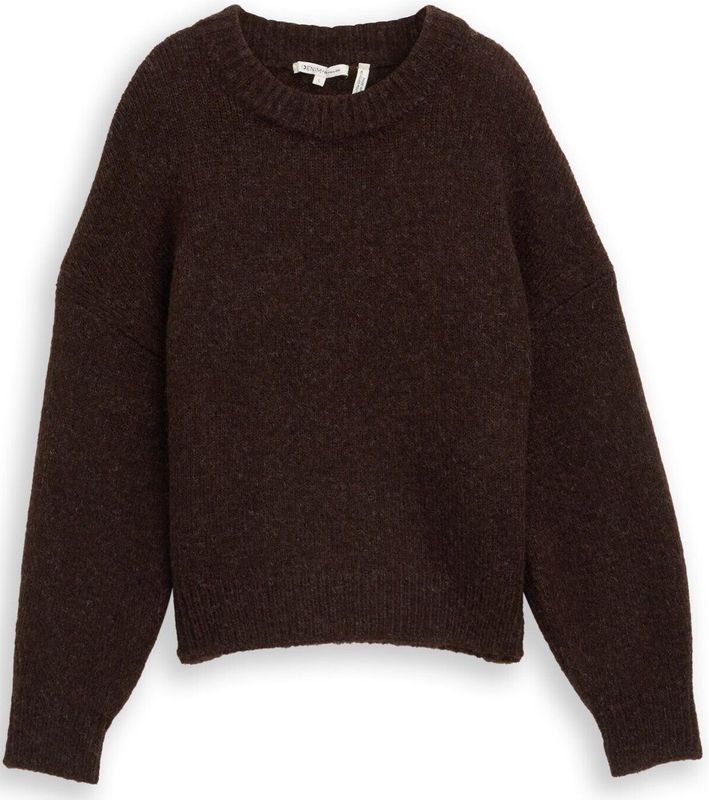 TOM TAILOR DENIM - Trui - Chocoladebruin - Knitwear - Losse Pasvorm