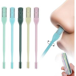 Allecto Plus - Neushaartrimmer voor dames en heren, 5 stuks, dubbelzijdig mes, draagbaar en handmatig 360° scheerapparaat, nesserer.