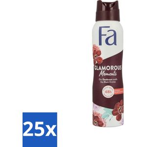 Fa - Glamorous Moments - Deodorant Spray - Zwarte Orchidee - 150 ml - Bulkverpakking - 25 stuks