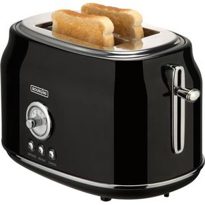 Bourgini Retro Toaster - Broodrooster - Zwart