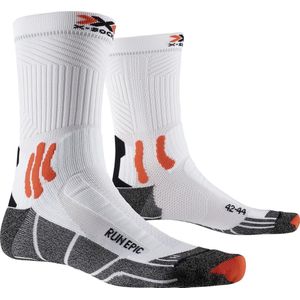 X-socks Hardloopsokken Run Epic Polyamide Wit/oranje Mt 35/38