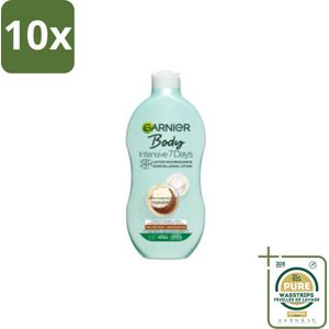 10 x Garnier - Body - Bodylotion - Intensive 7 Days - Herstellend - Karitéboter & Probiotica - 400 ml - Grootverpakking - Bodylotion - Hydratatie - Huidverzorging - Droge Huid - Huidbarrière