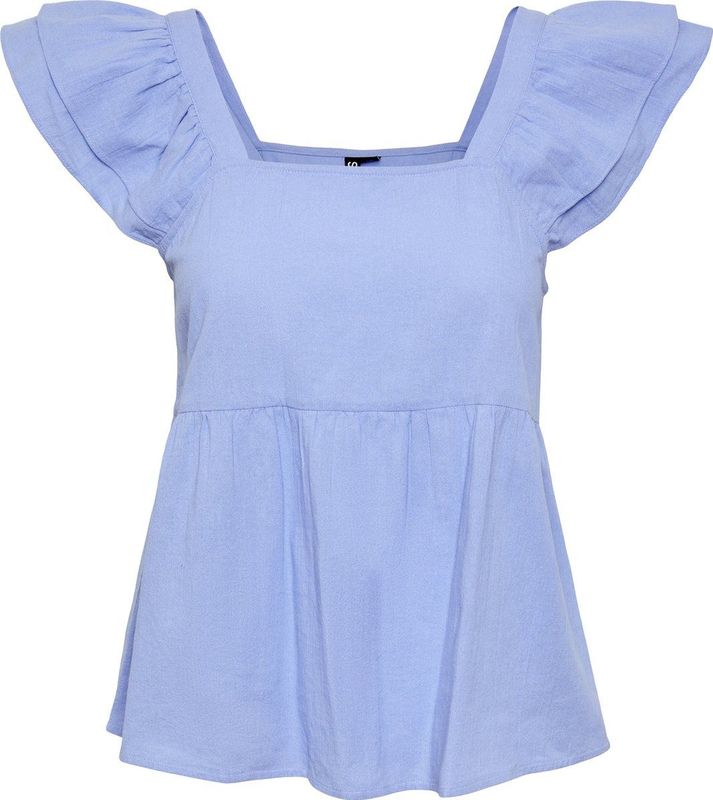 PIECES - PCMILLA SL FLOUNCE TOP - Blouse - Mouwloos - Ruches
