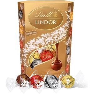 Lindt LINDOR Gemengde chocoladebonbons - 500g - 40 premium bonbons - melk, puur, wit & hazelnoot