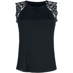 Forplay Sleeve Lace Top Dames Top - zwart - M