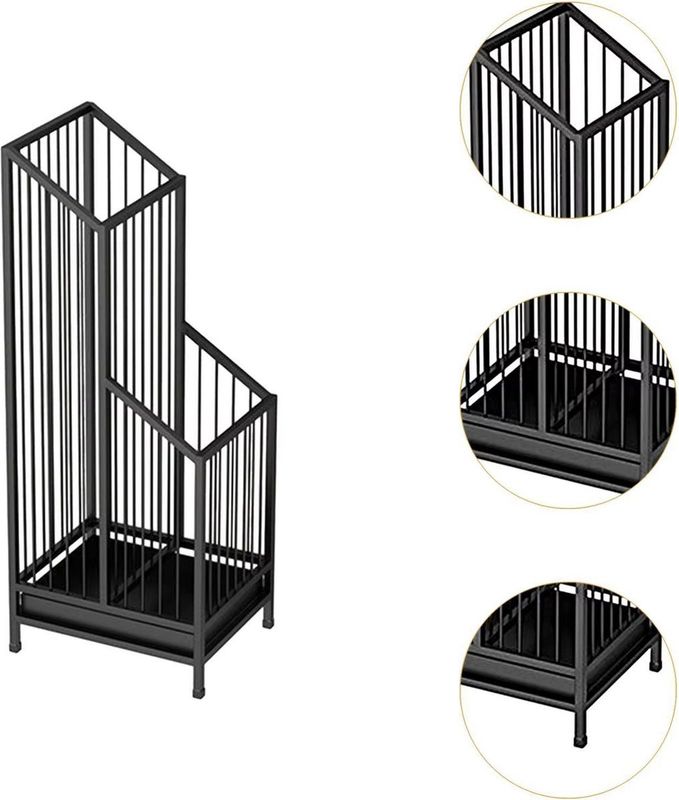 Luxaliving - Paraplubak - Zwart - Met Lekbak - 62x25x20cm