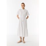 comma - Midi-jurk - Semi-transparant - 100% Katoen