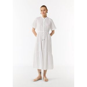 comma - Midi-jurk - Semi-transparant - 100% Katoen