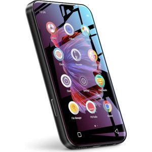 Mp3 speler met Bluetooth, 72.GB, 4.0-inch mp3-mp4-speler met volledig touchscreen met WiFi-overdracht, draagbare HiFi Sound Walkman digitale muziekspeler met FM-radio, recorder, browser (zwart)