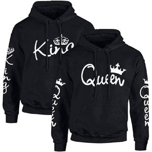 Koppel Hoodie King Queen Trui met Capuchon