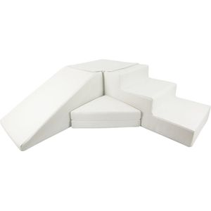 Foam blokken glijbaan - 5 delig - 40 cm hoog - wit
