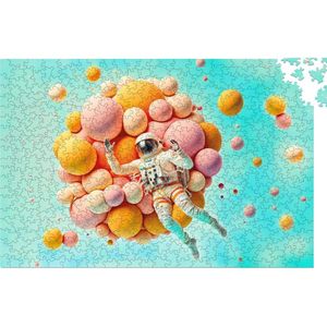 Milliwood - IMA301 Houten Puzzel XXL Ruimtevaart | 3D Puzzels bouwpakket | Hobby Speelgoed voor kinderen & volwassenen | Wanddecoratie Woonkamer | 500 stukjes 51x34cm | In luxe geschenkdoos | Vaderdag cadeau