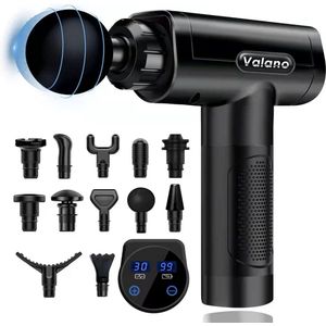 Massagepistool, Spierpercussiemassagepistool met 30 Snelheden Stille Handmassagepistool met LCD Aanraakscherm 10 Koppen Massagepistool voor Schouderlichaam Rugontspanning