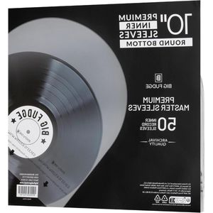 Brenzoos - Vinyl LP beschermhoezen set met ronde onderkant - Antistatische binnenhoes - HDPE en rijstpapier - 50x 10 inch - Platenhoes, LP hoes.