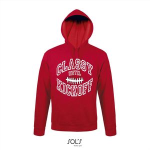 Hoodie 3-161 Classy until Kickoff - Rood, L