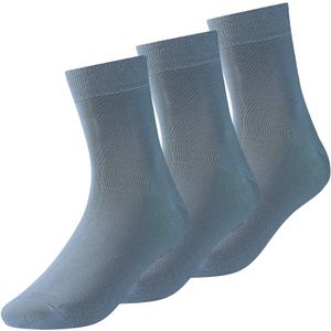 Allthemen Herensokken Katoen - Normale Sokken - Multi Pack - 3 Paar - Maat One Size - Lichtblauw
