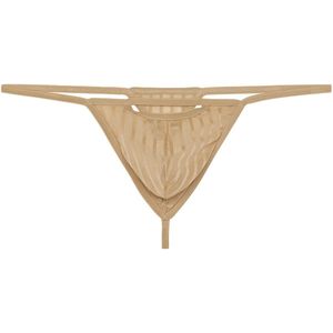 WOH heren microfiber G-string personal allure mesh beige