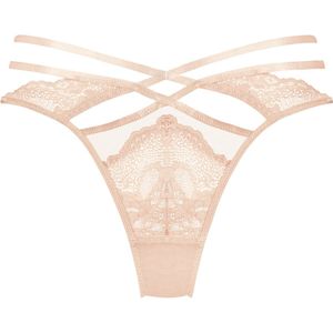 Hunkemöller Dames Lingerie String Janine - Beige - maat XS