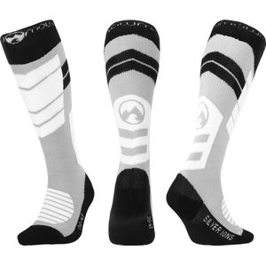 MowMow Skisokken - Zilverionen - Antibacterieel - Heren - Dames - Maat 39-42 - Grijs