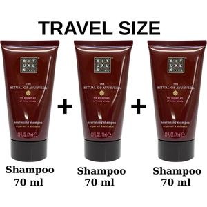 Rituals - Ayurveda - 3X Shampoo Travel Size a 70 ml = 210 ml + Gift bag