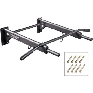 Optrekstang Wandmontage - 350 kg belastbaar - Zwarte kleur - Staal