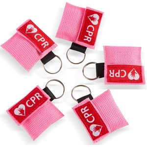Dinilu - 10 x Reanimatiemaskers in Roze Sleutelhangers