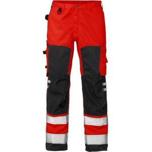 Fristads Hi Vis Broek Klasse 2 2026 Plu - Hi-Vis rood/zwart - D116