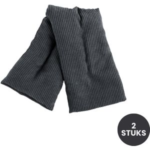 Tiseco - Lavendel Nek- & Schouderwarmtekussen - 2 stuks - Warmte- en Koudecompress, grijs