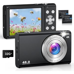 DailySupplies® Vlog Camera voor Beginners - Videocamera voor Kinderen en Volwassenen - Handycam - 4K Kwaliteit