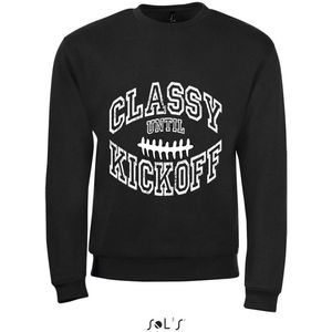 Sweatshirt 2-161 Classy until Kickoff - Zwart, xS