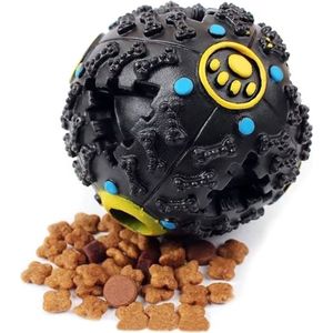 Nobleza hondenspeelgoed intelligentie bal - Snackbal hond - Speelbal snack hond - Honden voedselbal - 7 cm - Zwart