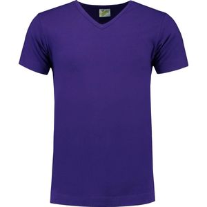 Lemon & Soda heren v-nek T-shirt in de kleur paars in de maat S.
