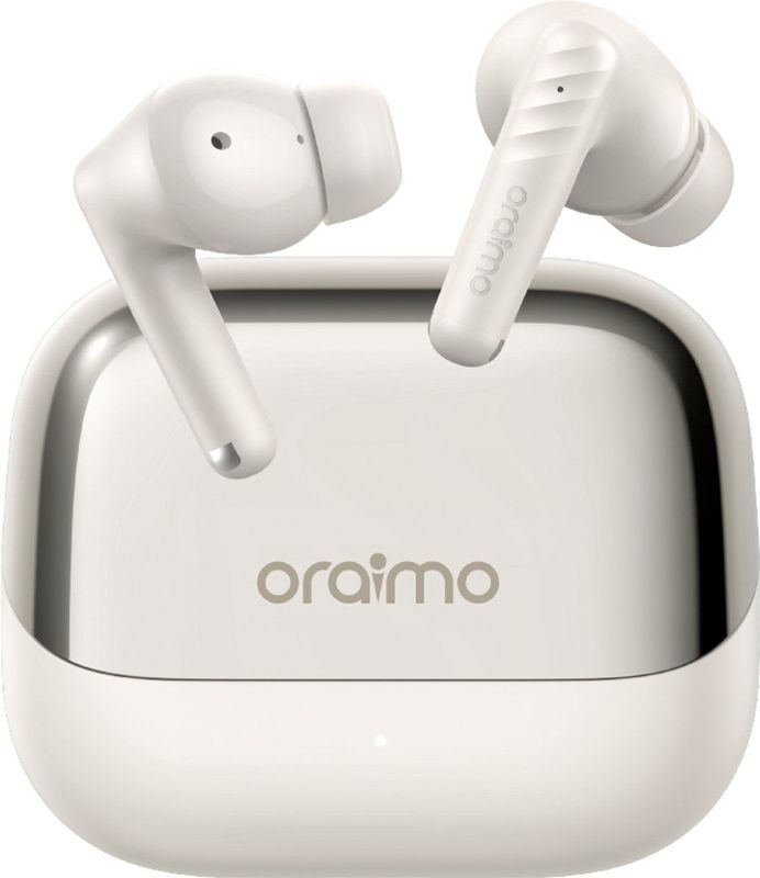 oraimo - SpaceBuds Neo+ - Draadloze Oordopjes - Wit - Actieve Ruisonderdrukking - 30 Uur Speeltijd