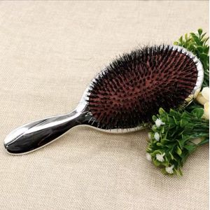 Borstel - Haar borstel - luxe haar borstel - zilveren haar borstel - Haarborstel - Anti Klit - Varkenshaar - Massage borstel - Boar Bristle Brush - zilver