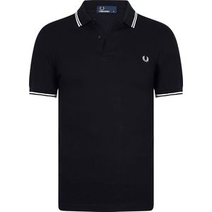 Fred Perry - Polo M3600 Zwart Paars - Slim-fit - Heren Poloshirt Maat XS