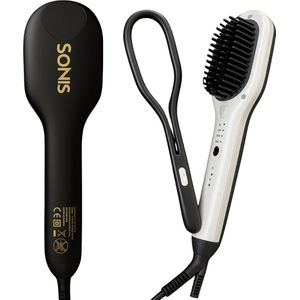 SoNis 2 in 1 keramische Stijltang Borstel - Haarstyler - Multifunctionele Stijltang - Stijlborstel met klem - Haarborstel - Tot 230°