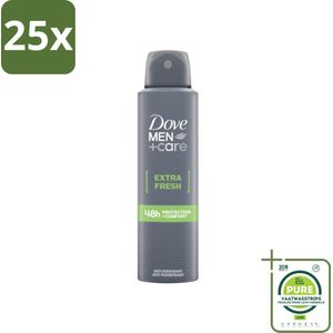 25 x Dove Men+Care - Extra Fresh - Deospray - Anti-Transpirant - 150 ml - Grootverpakking - Deodorant - Antitranspirant - Dove Men+Care - Extra Fresh - Alcoholvrij