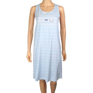 Dames Big Shirt ""Hello Summer"" Blue Melee - maat XL