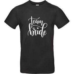 Vrijgezellenfeest Vrouw - Team Bride - T-shirt Black - Maat XXL - Bride To Be - Team Bride Shirt