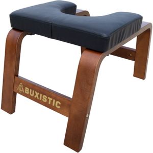 Buxistic® Meditatie bankje - Hoofdstand bankje - Yogastoel - Yoga kruk - Inversie stoel - Yoga trainer - Yoga stoel - Handstand Trainer - Meditatiestoel - Omgekeerde Stoel - Yogabank - Premium Wood - Natural Wood Color