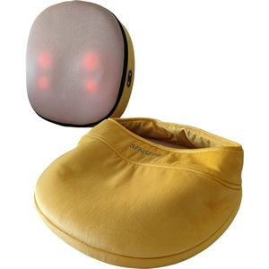 Pressplus Sensepro Massagekussen - Yellow - inclusief infrarood inclusief speciale hoes voor uw voeten - Shiatsumassage - Infrarood - 2 draairichtingen - 4 infraroodpunten - helpt tegen kramp - zorgt voor ontspanning - draadloos op accu te gebruiken