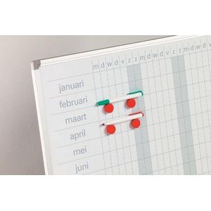 Planbord met jaarplanning 60x120 cm in dagen - Nederlandse uitvoering - Jaarplanner
