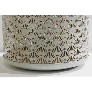 Decoratieve lantaarn KAARSLICHT 20cm pastelgroene metalen handgemaakte lantaarn - 43828